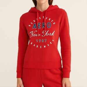 Small Aeropostale Red Pullover Hoodie